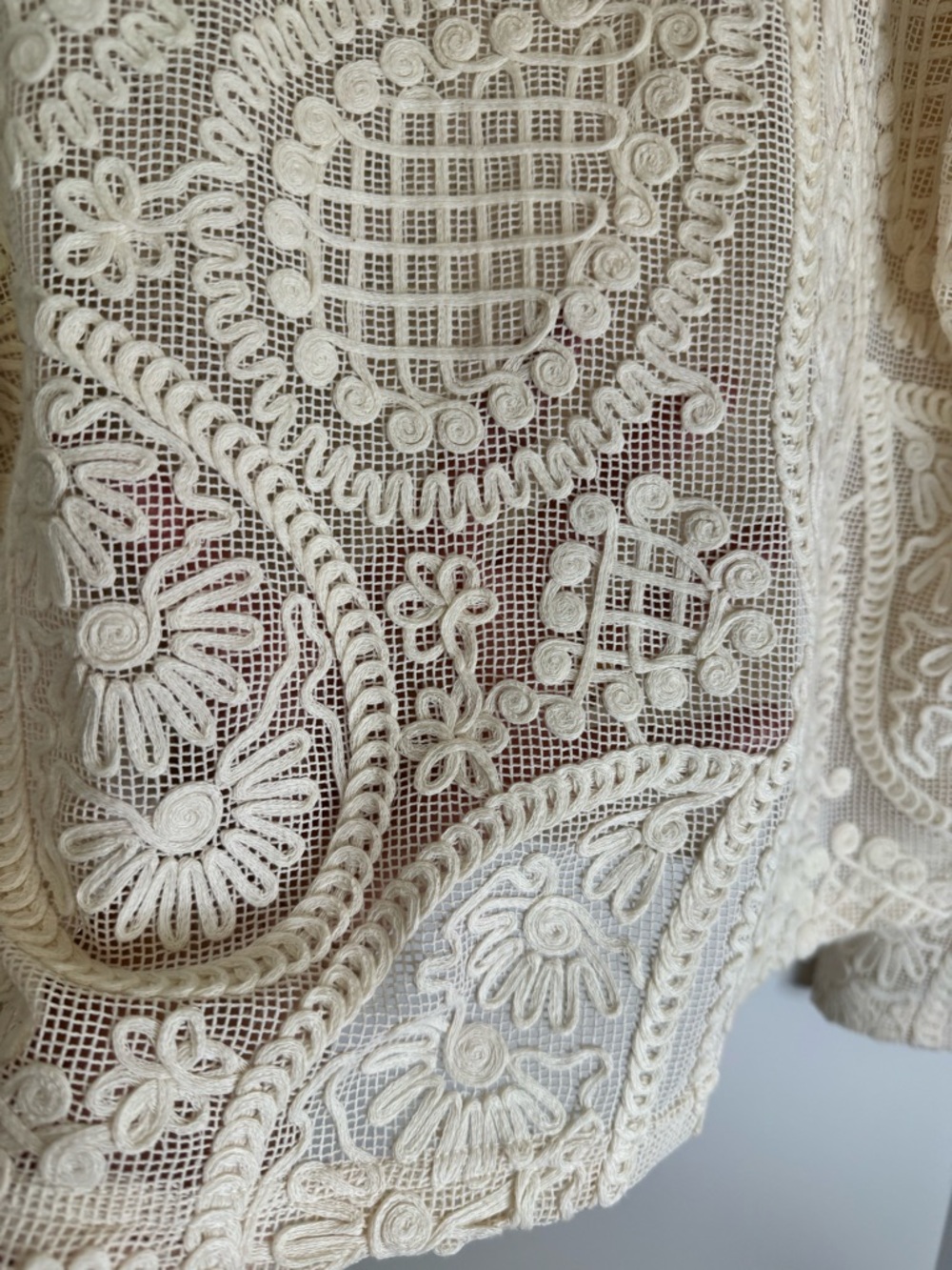 Ultra Pink Embroidered Mesh Top - Picture 4 of 7